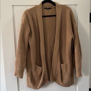 Quince Cozy Tan Cardigan Sweater